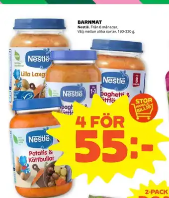 Stora Coop Nestlé barnmat erbjuda
