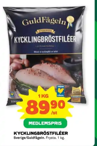 Stora Coop Guldfågeln kycklingbröstfilé erbjuda