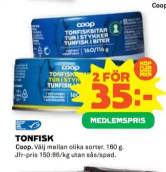 Stora Coop Coop tonfisk erbjuda