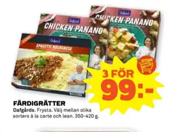 Stora Coop Dafgårds färdigrätter erbjuda