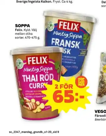 Stora Coop Felix soppor erbjuda