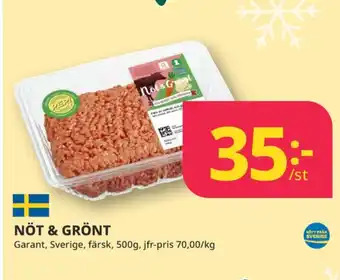 Tempo Garant nöt & grönt erbjuda