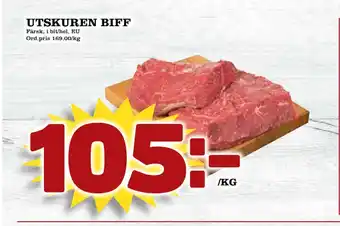 Din Mat Utskuren biff erbjuda