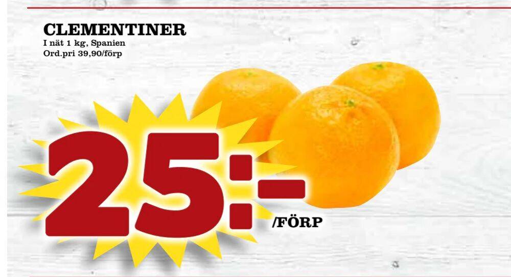 Din Mat Clementiner erbjuda