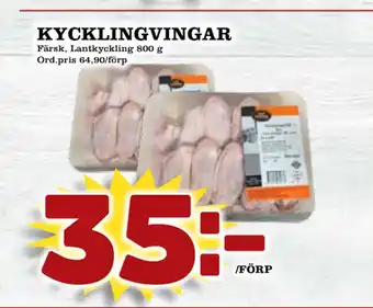 Din Mat Kycklingvingar erbjuda