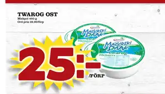 Din Mat Twarog ost erbjuda