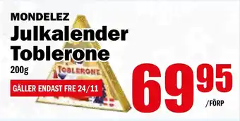 Julkalender toblerone