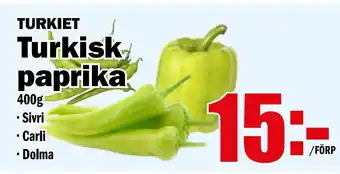 Matdax Turkisk paprika erbjuda