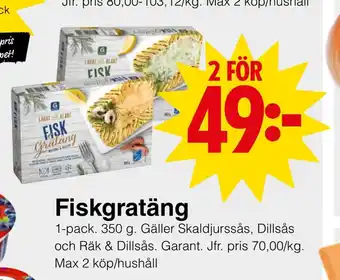 Matöppet Fiskgratäng erbjuda
