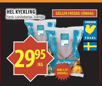Matvärlden Tensta Hel kyckling erbjuda