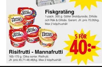 Matöppet Risifrutti - mannafrutti erbjuda