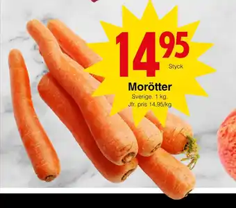 Matöppet Morötter erbjuda