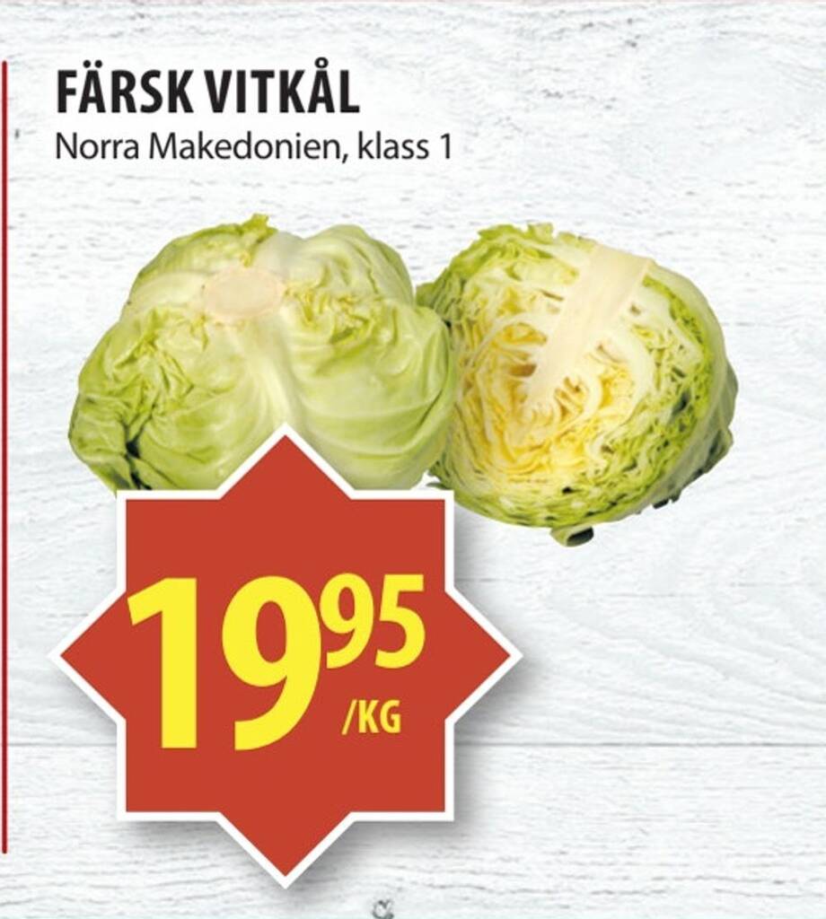 Matvärlden Tensta Färsk vitkål erbjuda