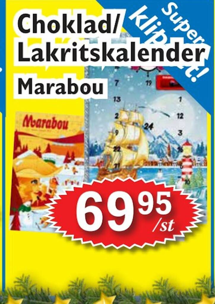 T-jarlen Choklad/ lakritskalender erbjuda