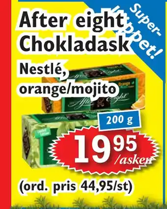 T-jarlen After eight chokladask erbjuda