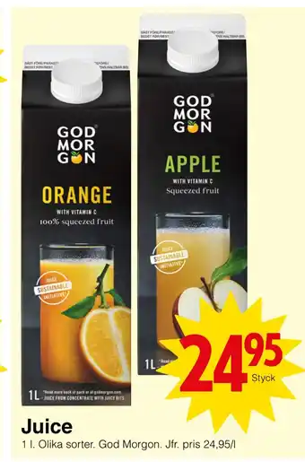 Matöppet Juice erbjuda