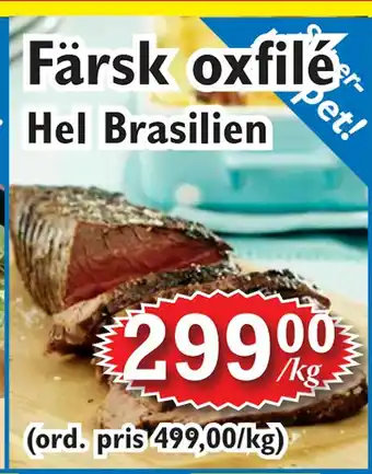 T-jarlen Färsk oxfilé erbjuda