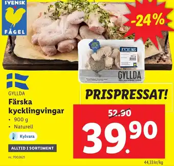 Lidl GYLLDA Färska kycklingvingar erbjuda