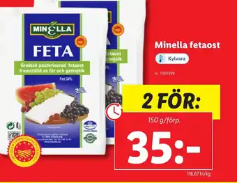 Lidl Minella fetaost erbjuda