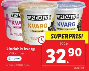 Lidl Lindahls kvarg erbjuda