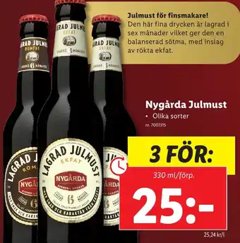 Lidl Nygårda Julmust erbjuda