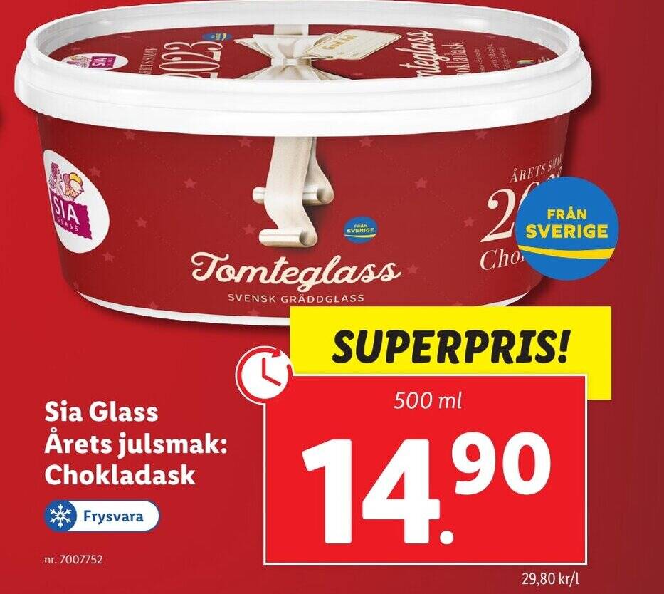 Lidl Sia Glass Årets julsmak: Chokladask erbjuda