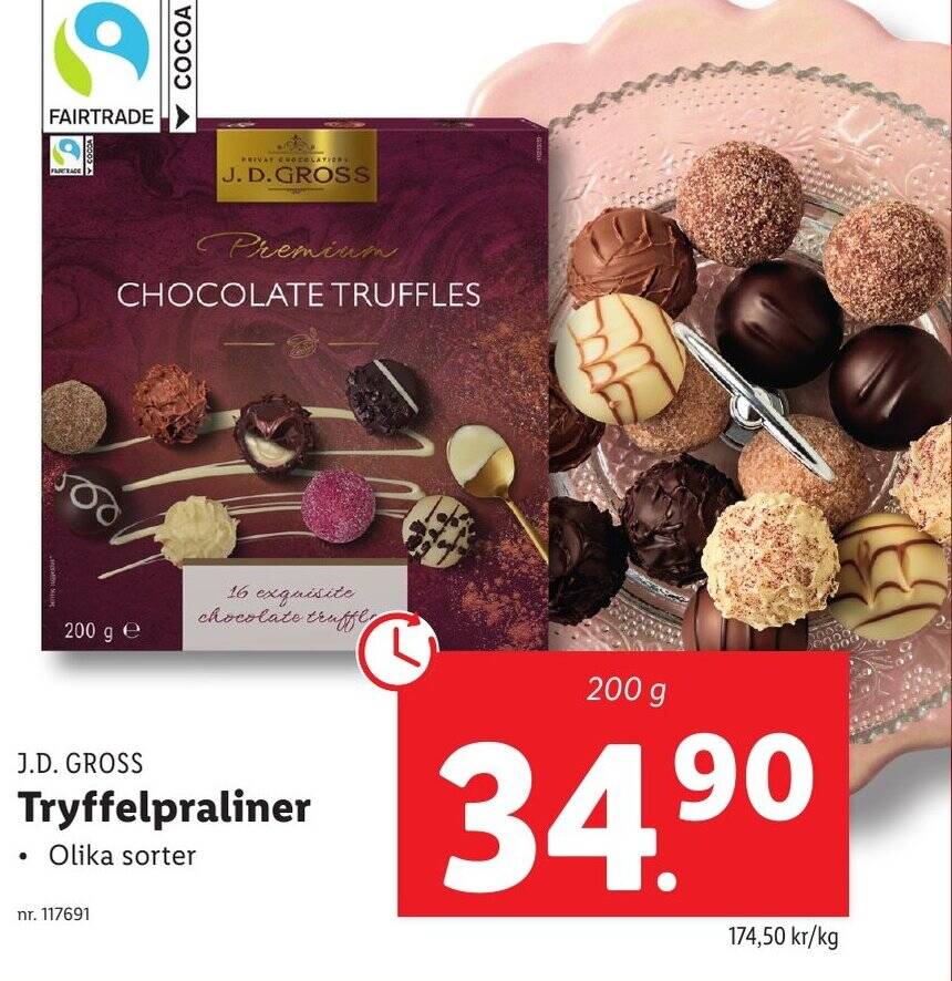 Lidl J.D. GROSS Tryffelpraliner erbjuda