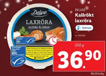 Lidl DELUXE Kallrökt laxröra erbjuda