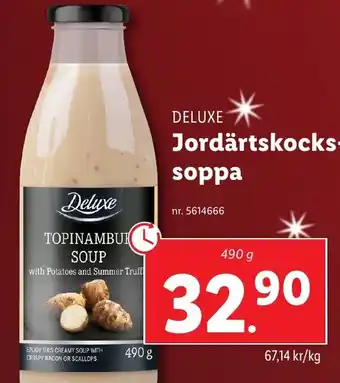 Lidl Deluxe Jordärtskocks- soppa erbjuda