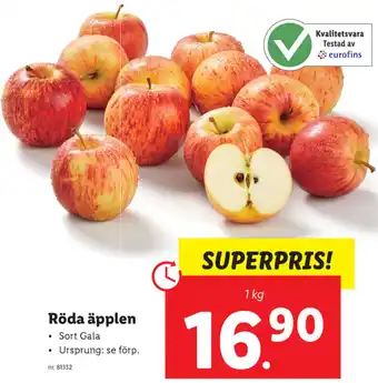Lidl Röda äpplen 1 kg erbjuda