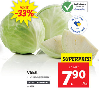 Lidl Vitkål erbjuda