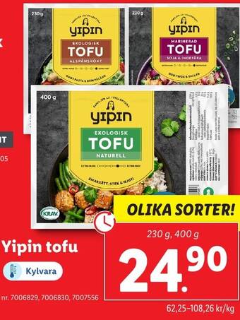 Lidl Yipin tofu erbjuda