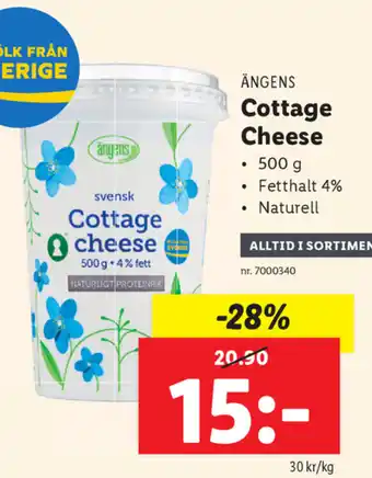 Lidl Ängens Cottage Cheese 500 g erbjuda