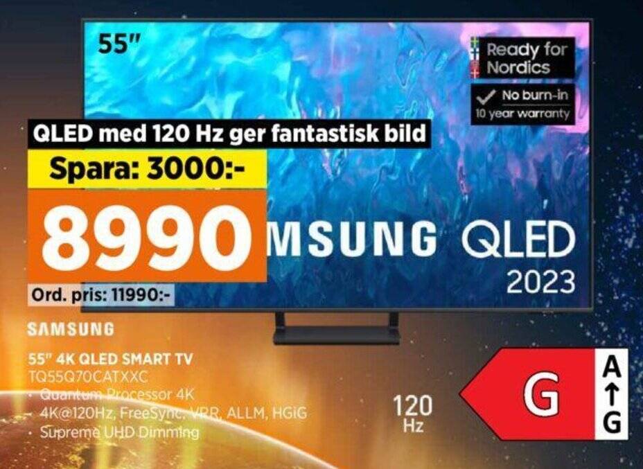 Power SAMSUNG 55" 4K QLED SMART TV TQ55Q70CATXXC erbjuda