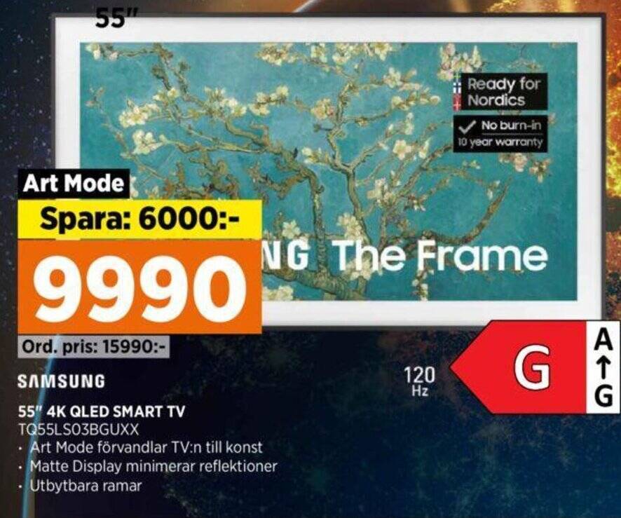 Power SAMSUNG 55" 4K QLED SMART TV TQ55LS03BGUXX erbjuda
