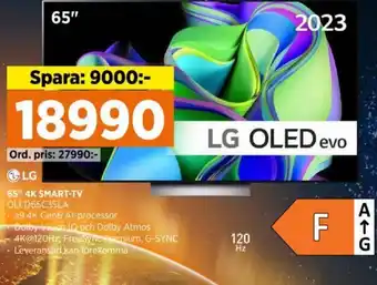Power LG 65" 4K SMART-TV OLED65C35LA erbjuda