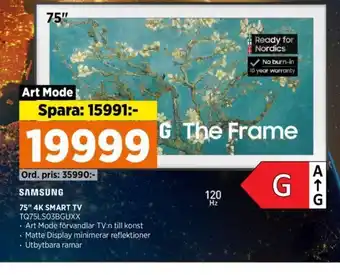 SAMSUNG 75" 4K SMART TV TQ75LS03BGUXX