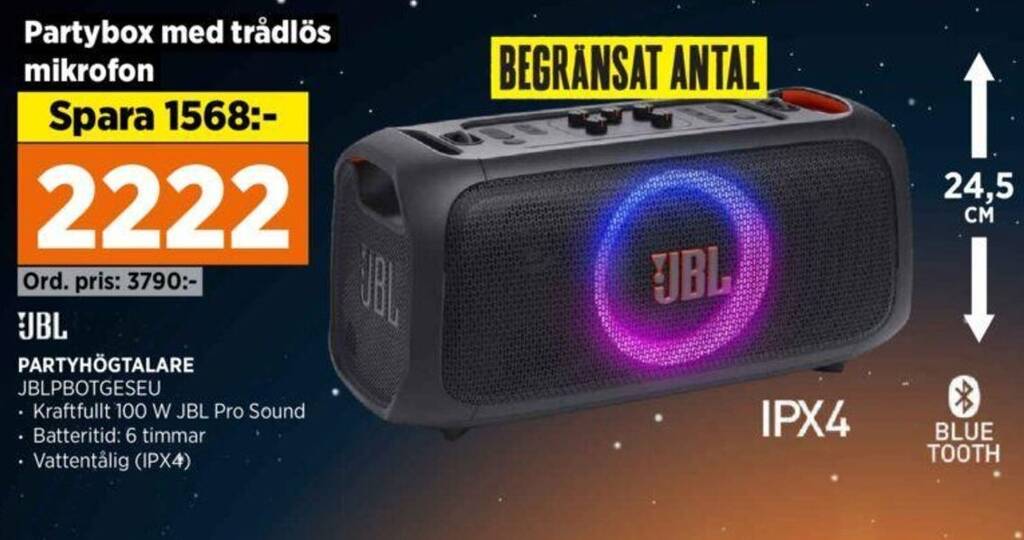 Power PARTYHÖGTALARE JBLPBOTGESEU erbjuda