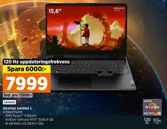 Power Lenovo IDEAPAD GAMING 3 82SB00TGMX erbjuda