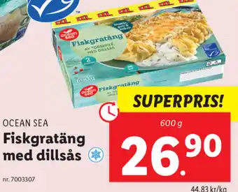 Lidl Ocean Sea Fiskgratäng Med Dillsås 600 g erbjuda