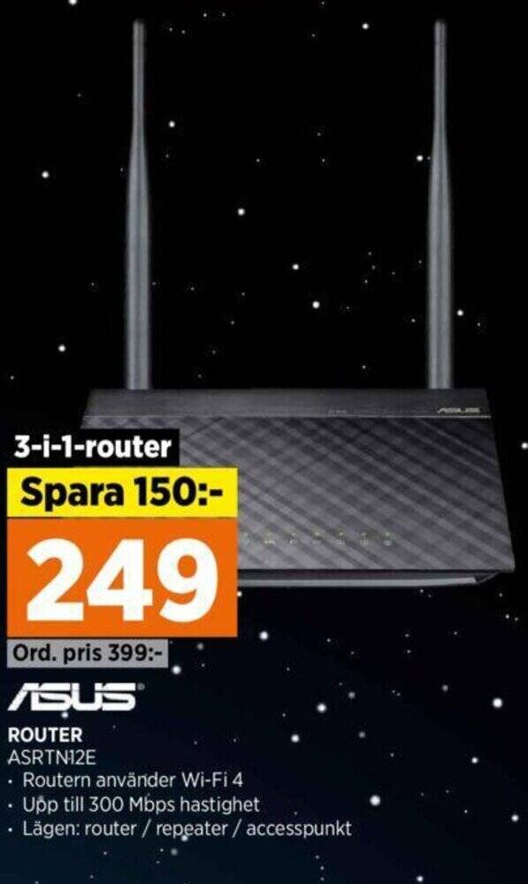 Power ASUS ROUTER ASRTN12E erbjuda