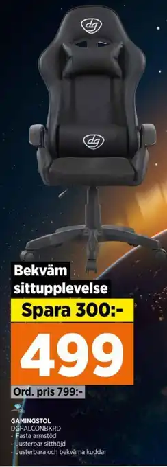 Power GAMINGSTOL DGFALCONBKRD erbjuda