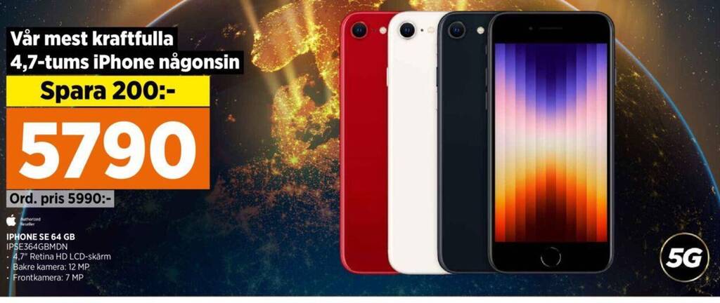 Power IPHONE SE 64 GB IPSE364GBMDN erbjuda