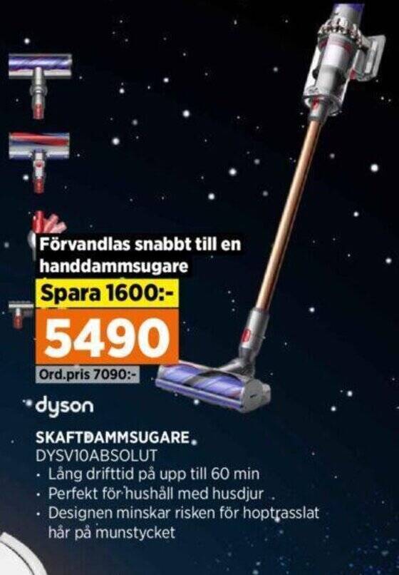 Power SKAFTDAMMSUGARE DYSV10ABSOLUT erbjuda