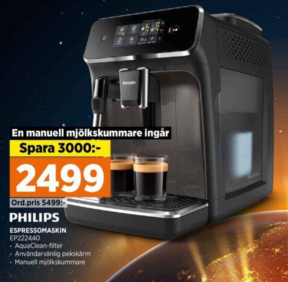 Power PHILIPS ESPRESSOMASKIN EP222440 erbjuda