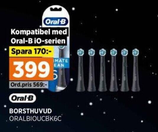 Power Oral-B BORSTHUVUD ORALBIOUCBK6C erbjuda