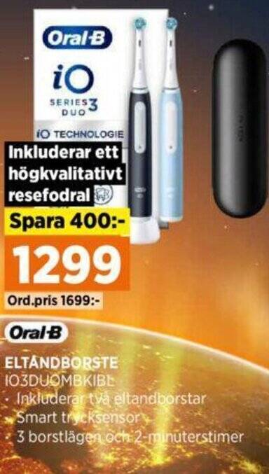 Power Oral-B ELTÅNDBORSTE 103DUOMBKIBE erbjuda
