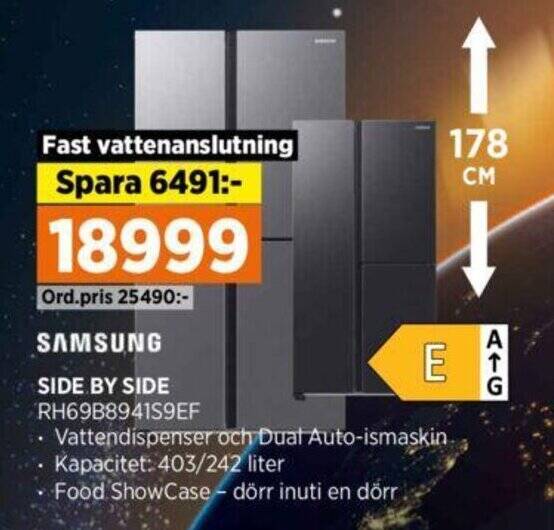 Power SAMSUNG SIDE BY SIDE RH69B8941S9EF erbjuda