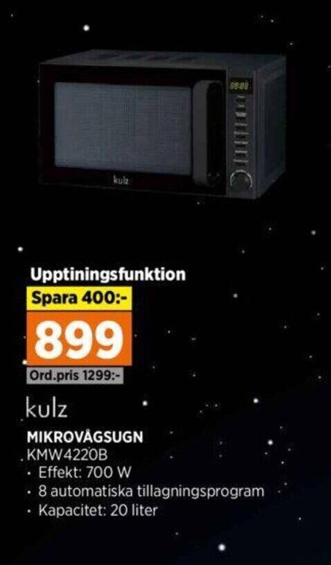 Power MIKROVÅGSUGN KMW4220B erbjuda