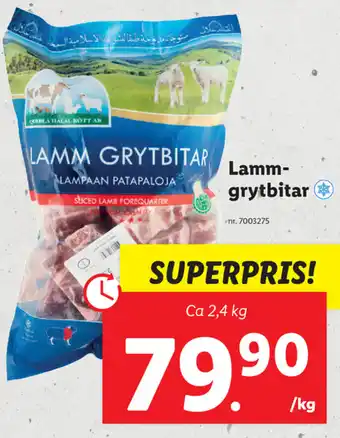 Lidl Lamm Grytbitar 2.4 kg erbjuda